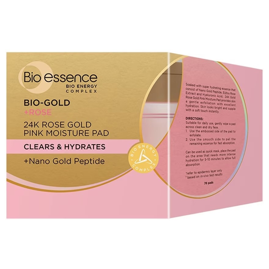 Bio-Gold 24K Rose Gold Pink Moisture Pad 70pads