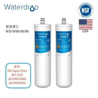 Waterdrop 替换滤芯 WD-W60-80/90适用于 AP-DWS1000 (3M) (商家直送-5个工作天内送到府上)