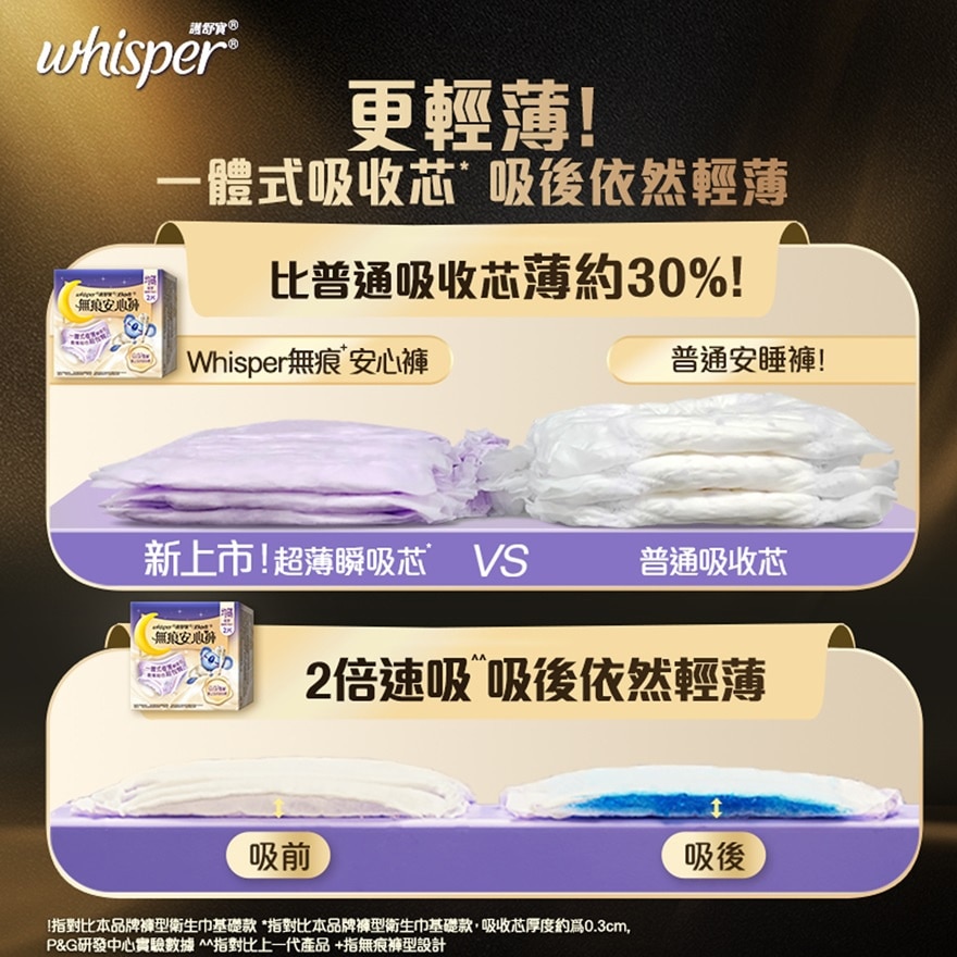 Whisper Ultra Soft Pants Free Size 6 pcs