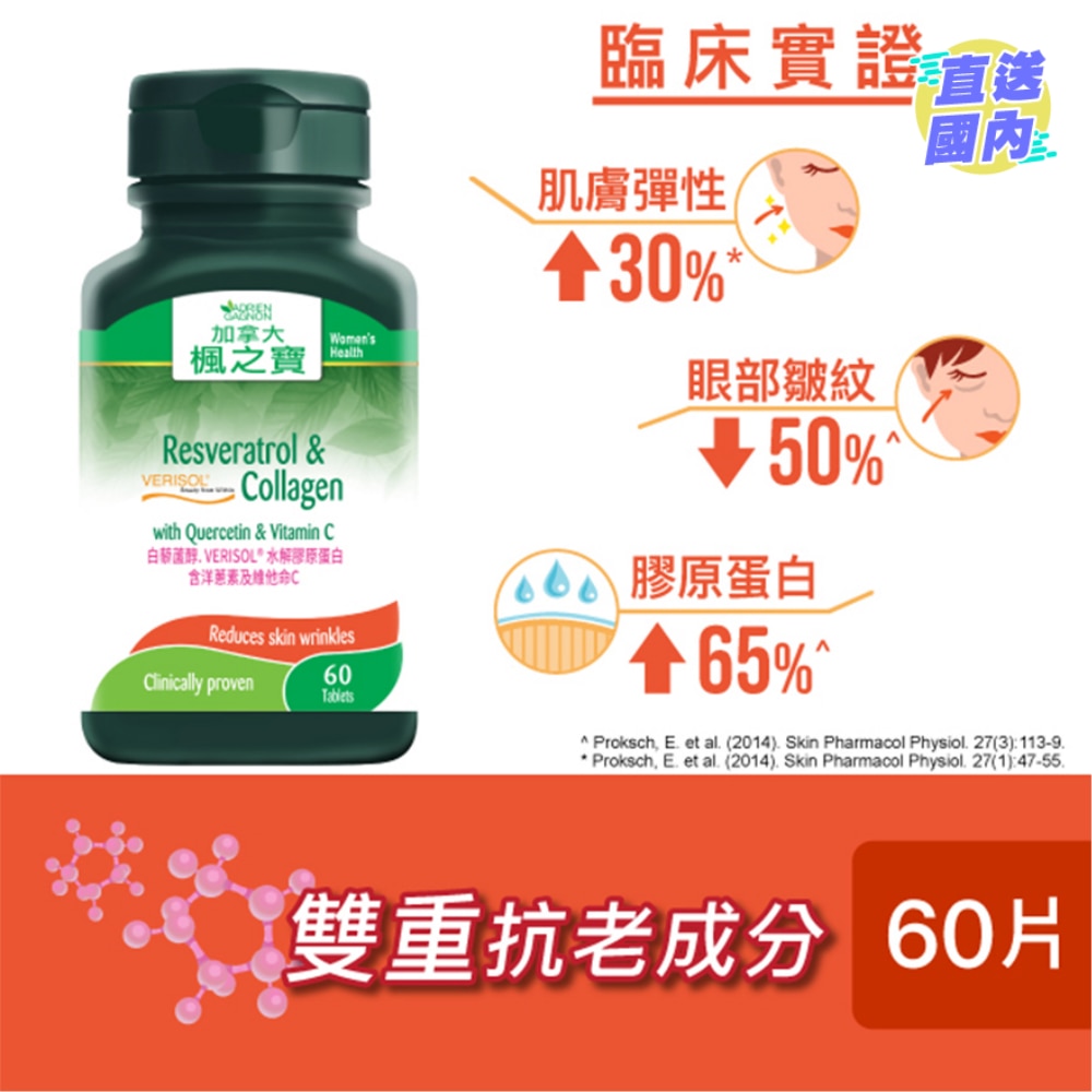 Resveratrol & VERISOL® Collagen (60 Tablets)