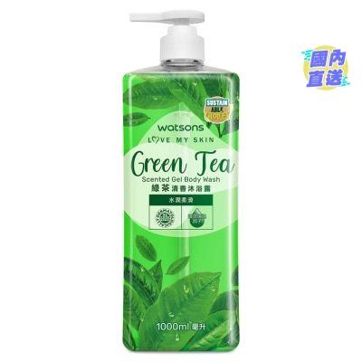 屈臣氏 綠茶清香沐浴露1000ML