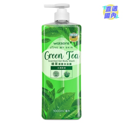 屈臣氏 绿茶清香沐浴露1000ML