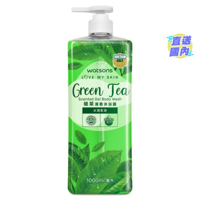 屈臣氏 綠茶清香沐浴露1000ML