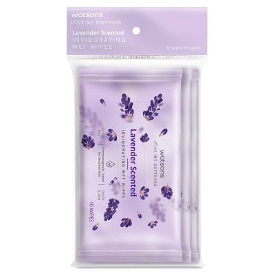 WATSONS LAVENDER WET WIPES 10SX3