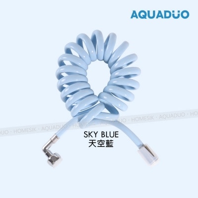 AQUADUO 弹簧式防缠结沐浴花洒水喉(3米)-天空蓝 SP-3M-SKY (商家直送-5个工作天内送到府上;满$500免运)