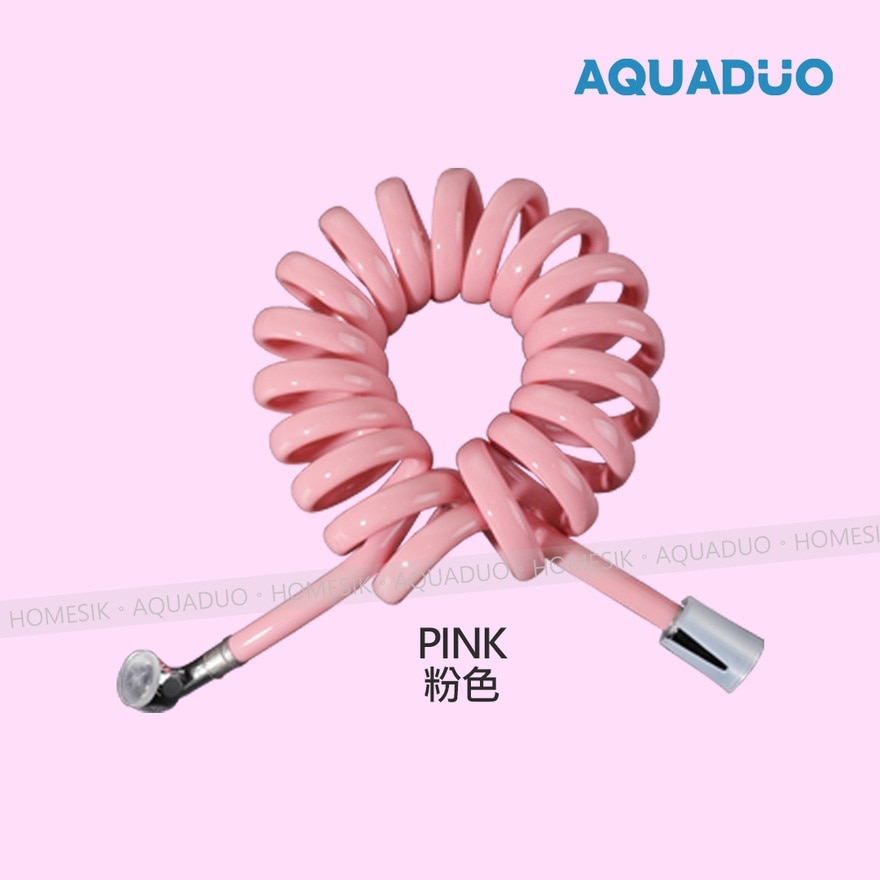 SPRING SHOWER HOSE 3M - PINK (SUPPLIER DELIVERY–5 WORKING DAYS)