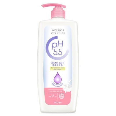 WATSONS PH5.5 MOISTURISING CREAM BATH 1000ML