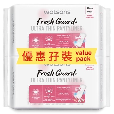 WATSONS FG+UT PANTYLINER FL 15CM 40SX2