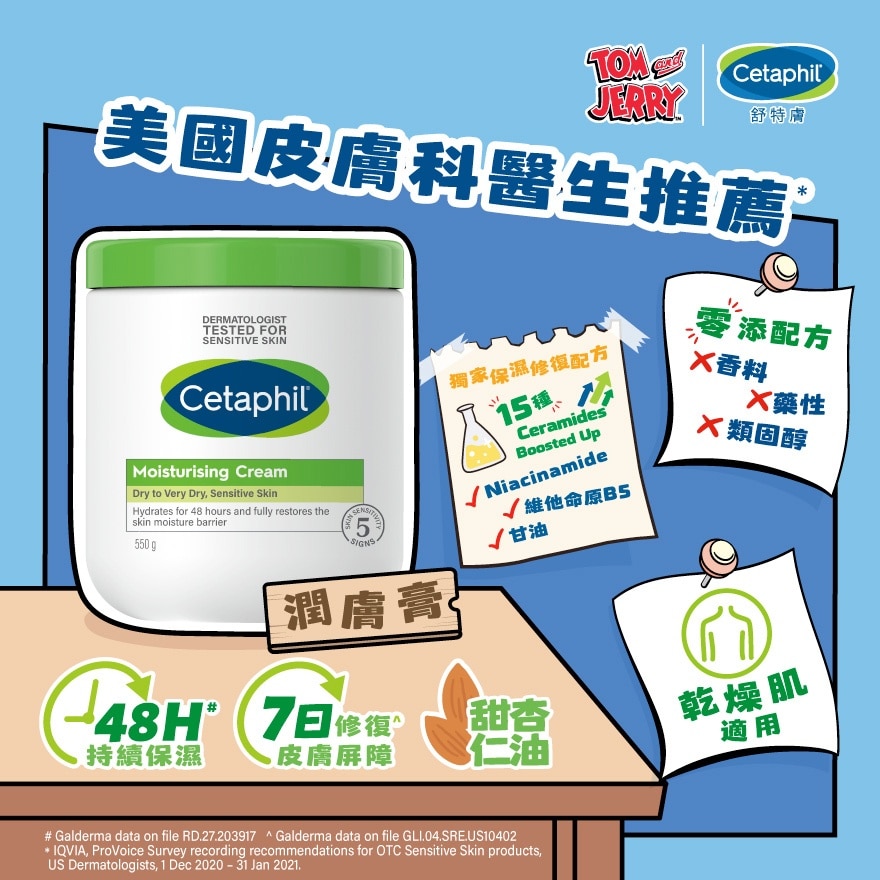 CETAPHIL MOISTURIZING CREAM 550G - TOM PACK