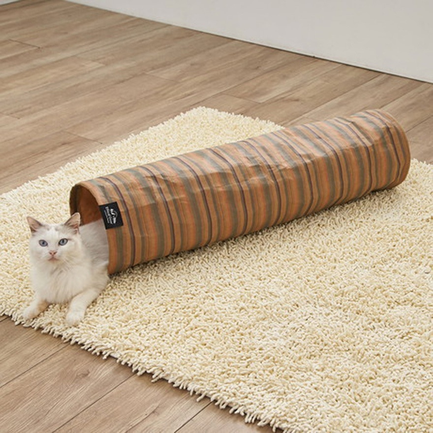 Ethical Door Eco Washable <BR>Tough Craft Cat Tunnel (Stripe)｜Spend $200, $300 or $400, get 1 gift｜(FREE DELIVERY UPON $300; SUPPLIER DELIVERY–5 WORKING DAYS)