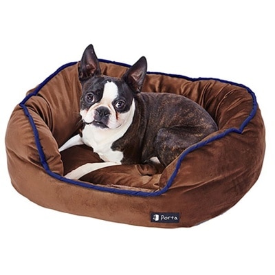 PETIO Porta Dog Washable bed with cushion velor brown L｜Spend $200, $300 or $400, get 1 gift｜(FREE DELIVERY UPON $300; SUPPLIER DELIVERY–5 WORKING DAYS)