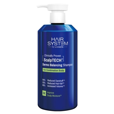 HAIR SYSTEM BY WATSONS HAIR SYSTEM BY WATSONS DERMO 平衡洗发露(适合混合性头皮) 500ML