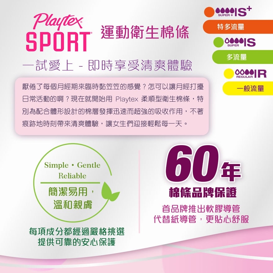 PLAYTEX 運動型衛生棉條 混合裝