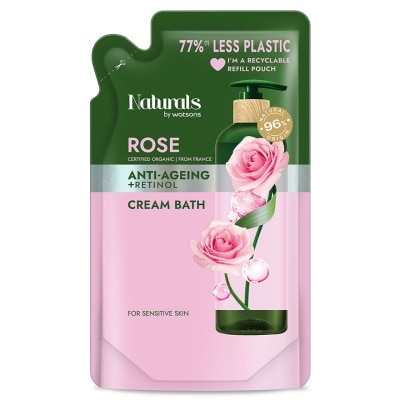 NATURALS BY WATSONS 玫瑰沐浴乳-補充裝450ML