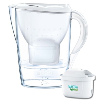 BRITA Marella XL 3.5L Water Filter Jug (White) with MX Pro