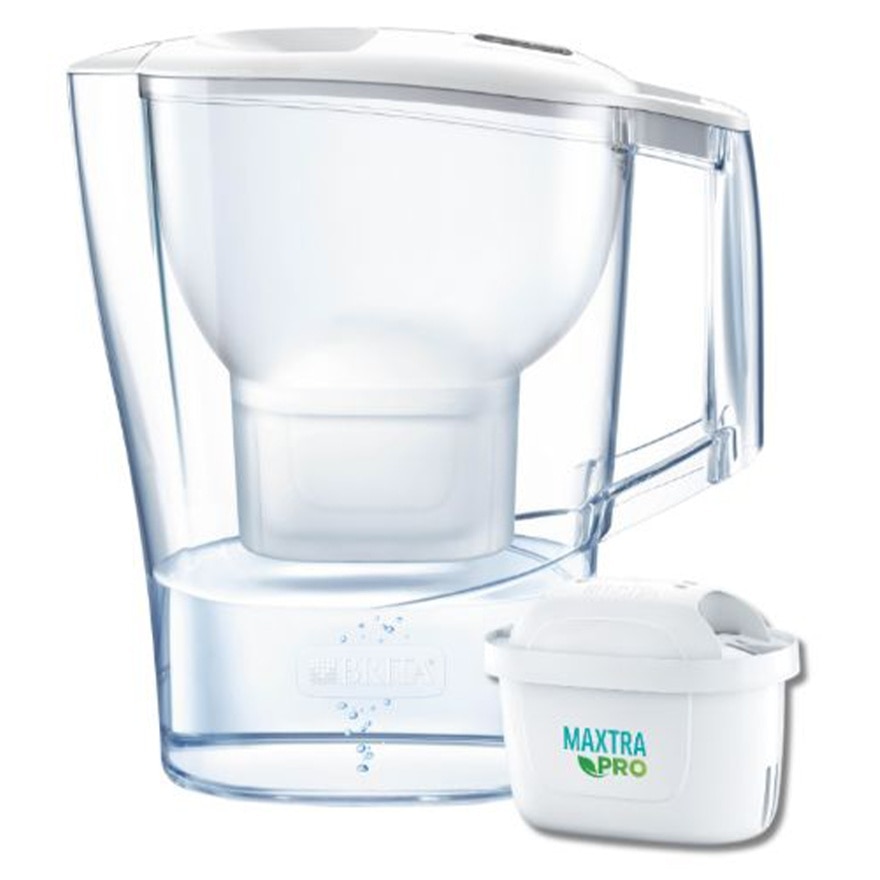 Aluna Cool 2.4L Water Filter Jug (White)with MX Pro