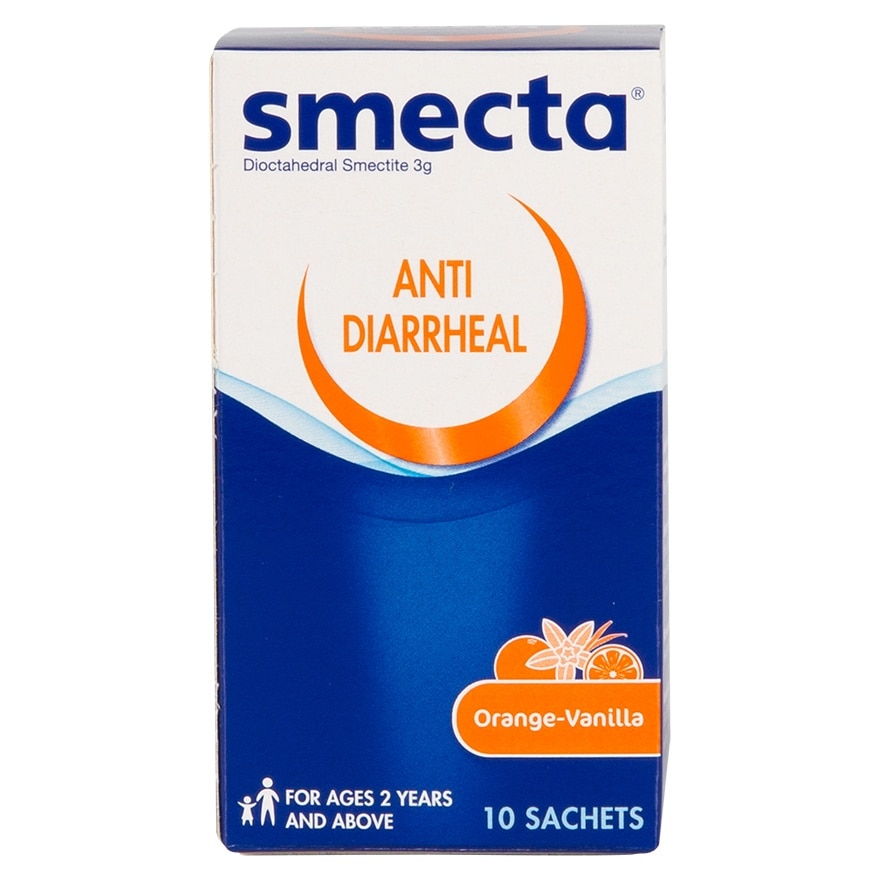 Smecta® Dicoctahedral Smectite-3g (Orange-vanila flavour)-10 sachets