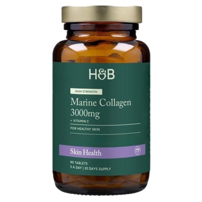 HOLLAND&BARRETT  海洋膠原蛋白3000毫克 + 維他命C 90粒