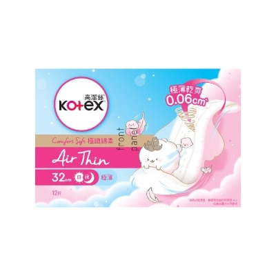 KOTEX高洁丝 高洁丝COMFORT SOFT AIR THIN 32CM 极薄 12片