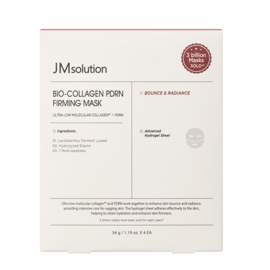 JM SOLUTION BIO COLLAGEN PDRN FIRMING MASK 4S