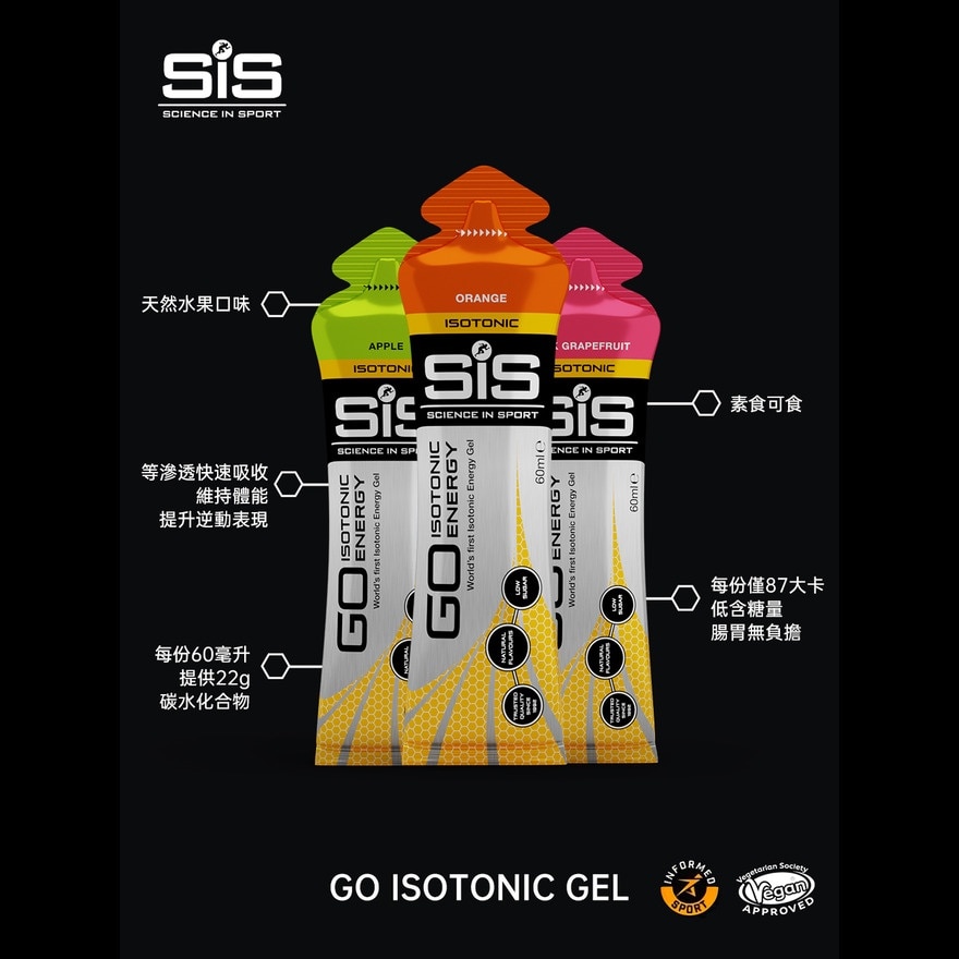 GO ISOTONIC ENERGY GEL ORANGE