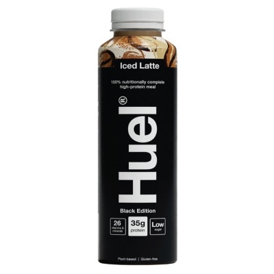 HUEL - NUTRITIONALLY COMPLETE RTD HIGH PROTEIN MEAL - BLACK EDITION ICED LATTE FLAVOUR