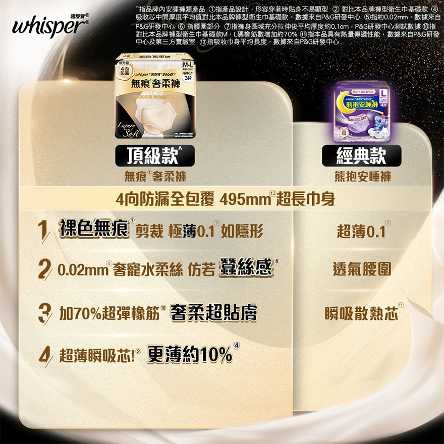 护舒宝无痕奢柔裤XL码3片