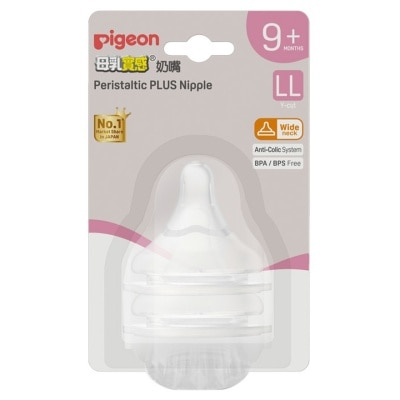 PIGEON PIGEON 母乳實感寬口奶嘴 LL (2個裝)
