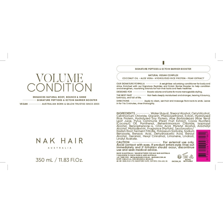 VOLUME CONDITIONER 350ML