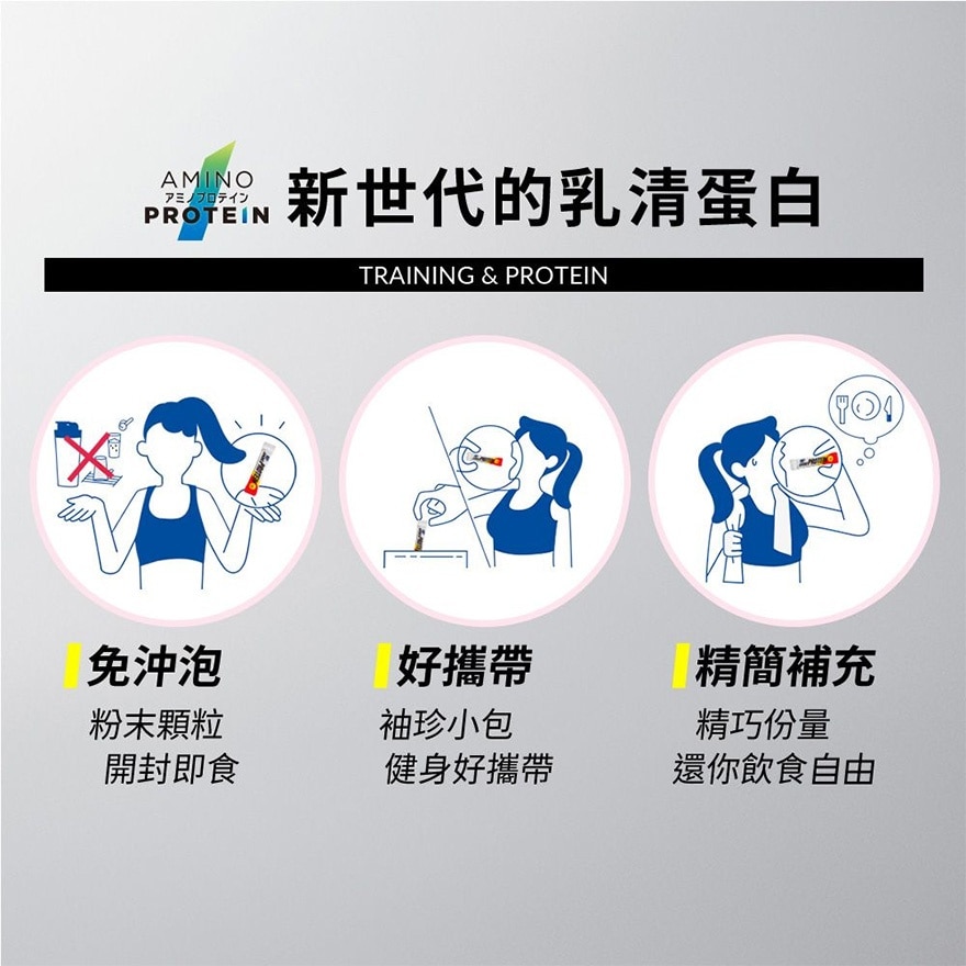 AMINOVITAL 胺基酸乳清蛋白粉末 檸檬味 30包