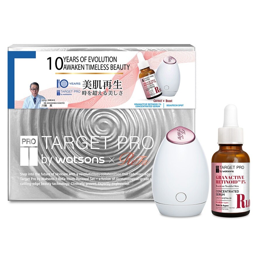 TARGETPRO BY WATSONS X REFA BEAUTY SET (GRANACTIVE RETINOID 1% SERUM + DEVICE)