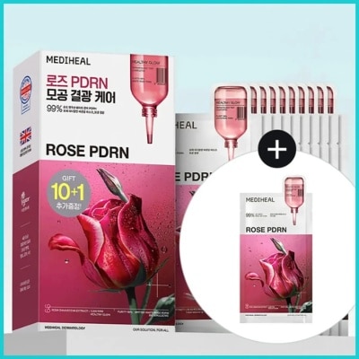 MEDIHEAL ROSE PDRN ESSENTIAL MASK 10+1PCS