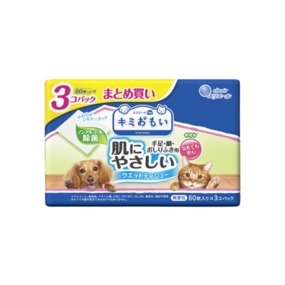 ELLEAIR elleair No Alcohol Pet Wipes 60x3