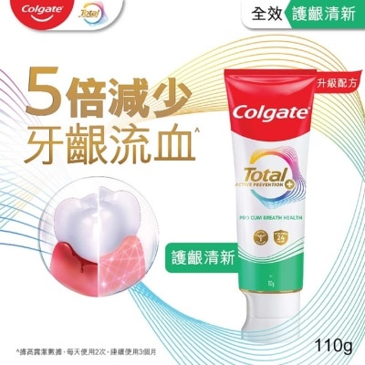 COLGATE 全效專業護齦清新牙膏4支附贈品