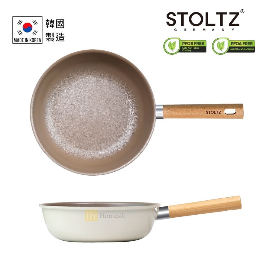 Cream 28cm Wok (Applicable with Induction and Gas) CRNTLD-28 (SUPPLIER DELIVERY-5 WORKING DAYS; FREE DELIVERY UPON $500)