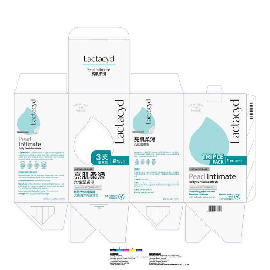 LACTACYD PEARL INTIMATE 250ML X3