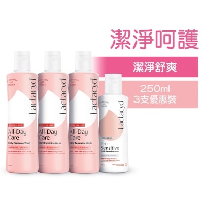 LACTACYD 令肤适洁净呵护女性洁肤液250毫升3支装