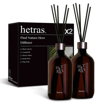 HETRAS HETRAS PREMIUM DIFFUSER -HOTEL LEATHER 500ML X2