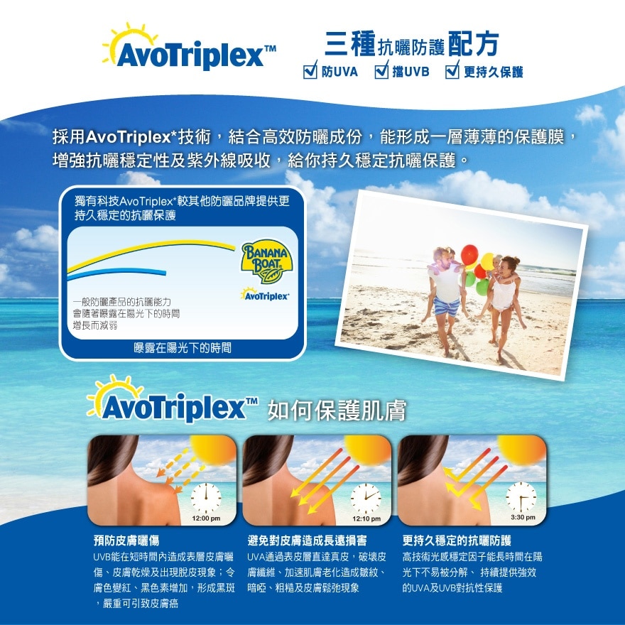 香蕉船360全方位保护儿童防晒喷雾