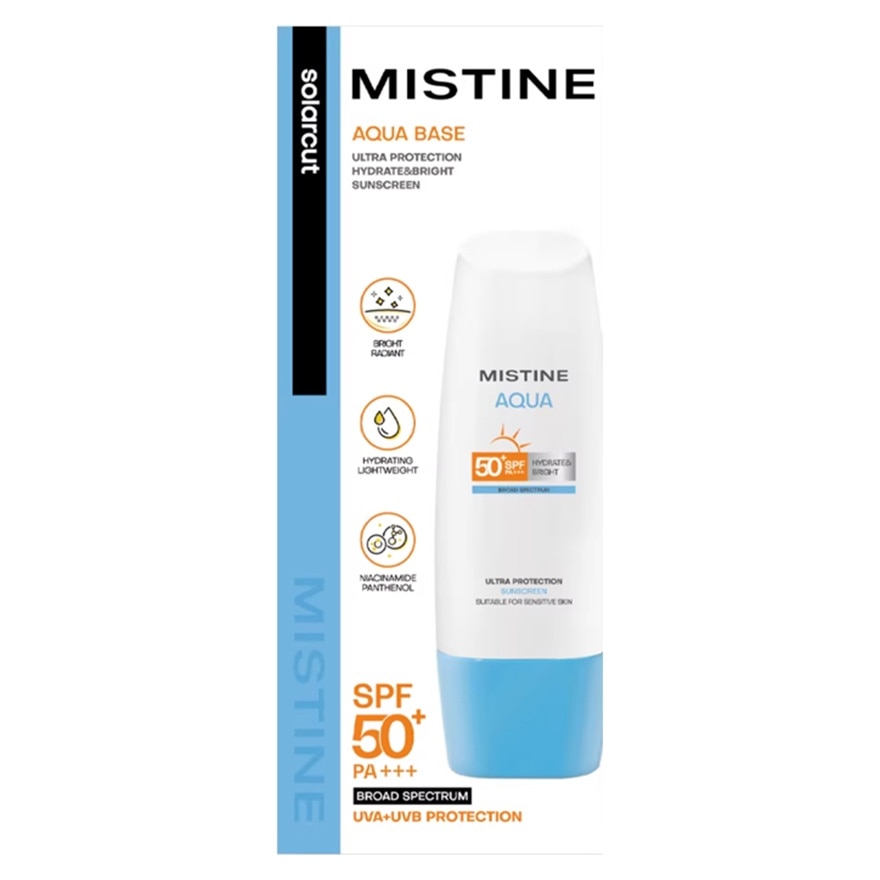 MISTINE AQUA BASE ULTRA PROTECTION HYDRATE&BRIGHT SUNSCREEN LOTION SPF50+PA++++