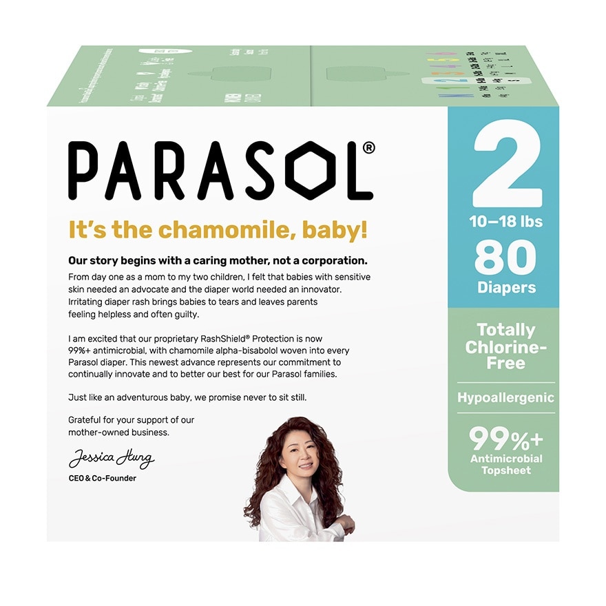 美国 Clear+Dry™ 超透气水凝尿片 (2号/細碼, 80片)