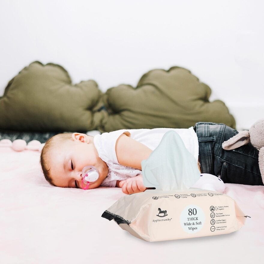 麥蘆卡蜂蜜嬰兒皮膚癒合護理加厚濕紙巾80片 (2包裝) (商家直送-5個工作天內送到府上;滿$500免運)