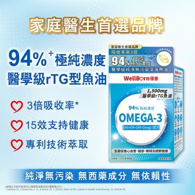 WELLBORN - ULTRA WELL RTG 1500MG OMEGA-3 60S