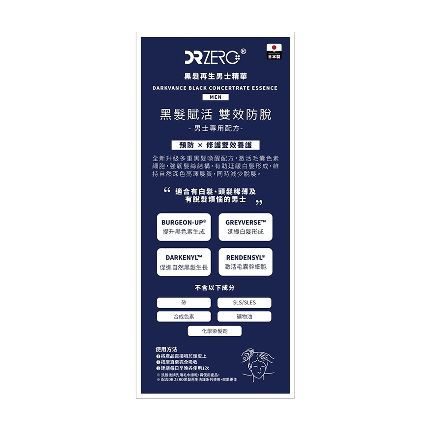 黑髮再生防脱男士精华
