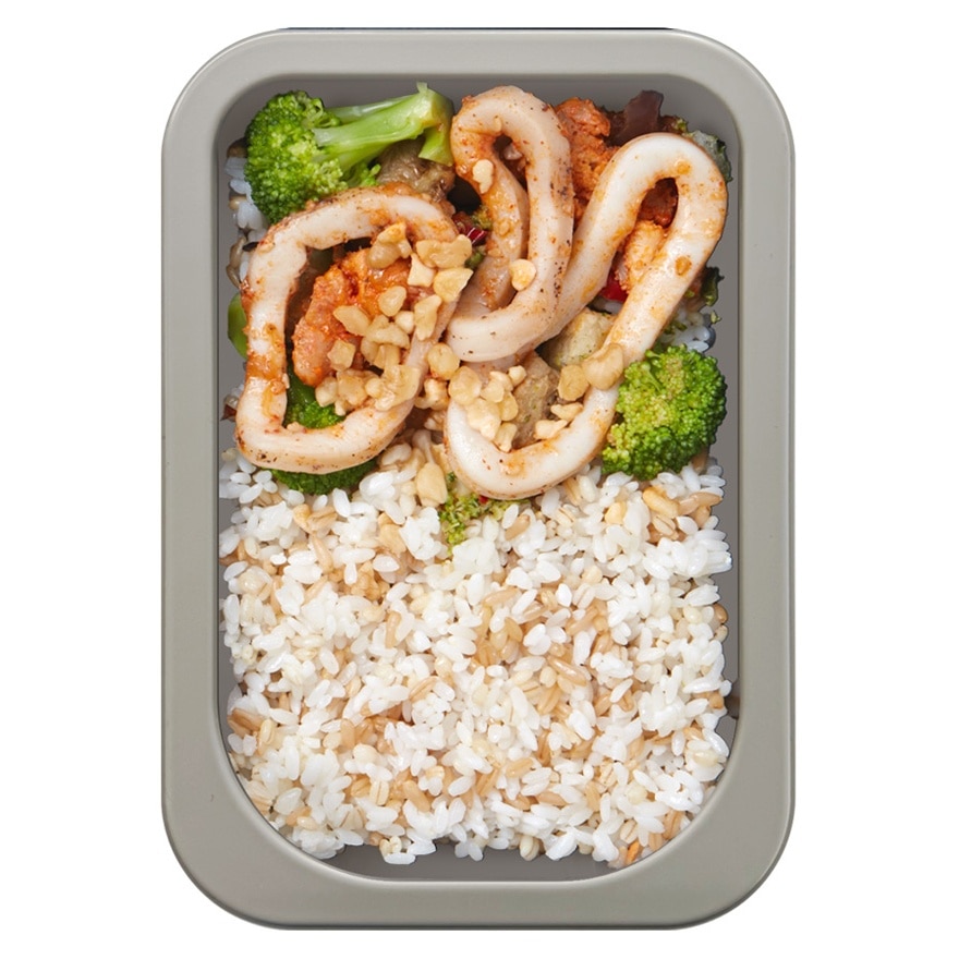 糖尿病護理餐香辣豬肉魷魚糯麥燕麥飯