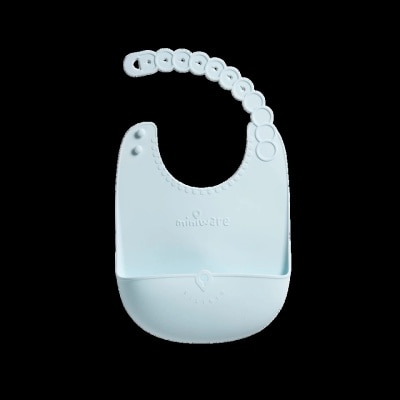 MINIWARE - Miniware - 矽膠寬口袋圍兜 - 藍色