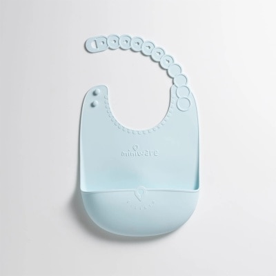 MINIWARE - Miniware - 矽膠寬口袋圍兜 - 藍色