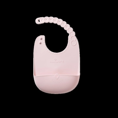 MINIWARE - Miniware - 矽膠寬口袋圍兜 - 粉紅色