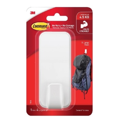 3M - 3M - COMMAND X-LARGE UTILITY HOOK, HOLDS 4.5 KG (17010-ES)