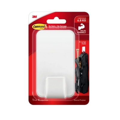 3M - 3M - COMMAND MEGA UTILITY HOOK, HOLDS 6.8 KG (17011-ES)